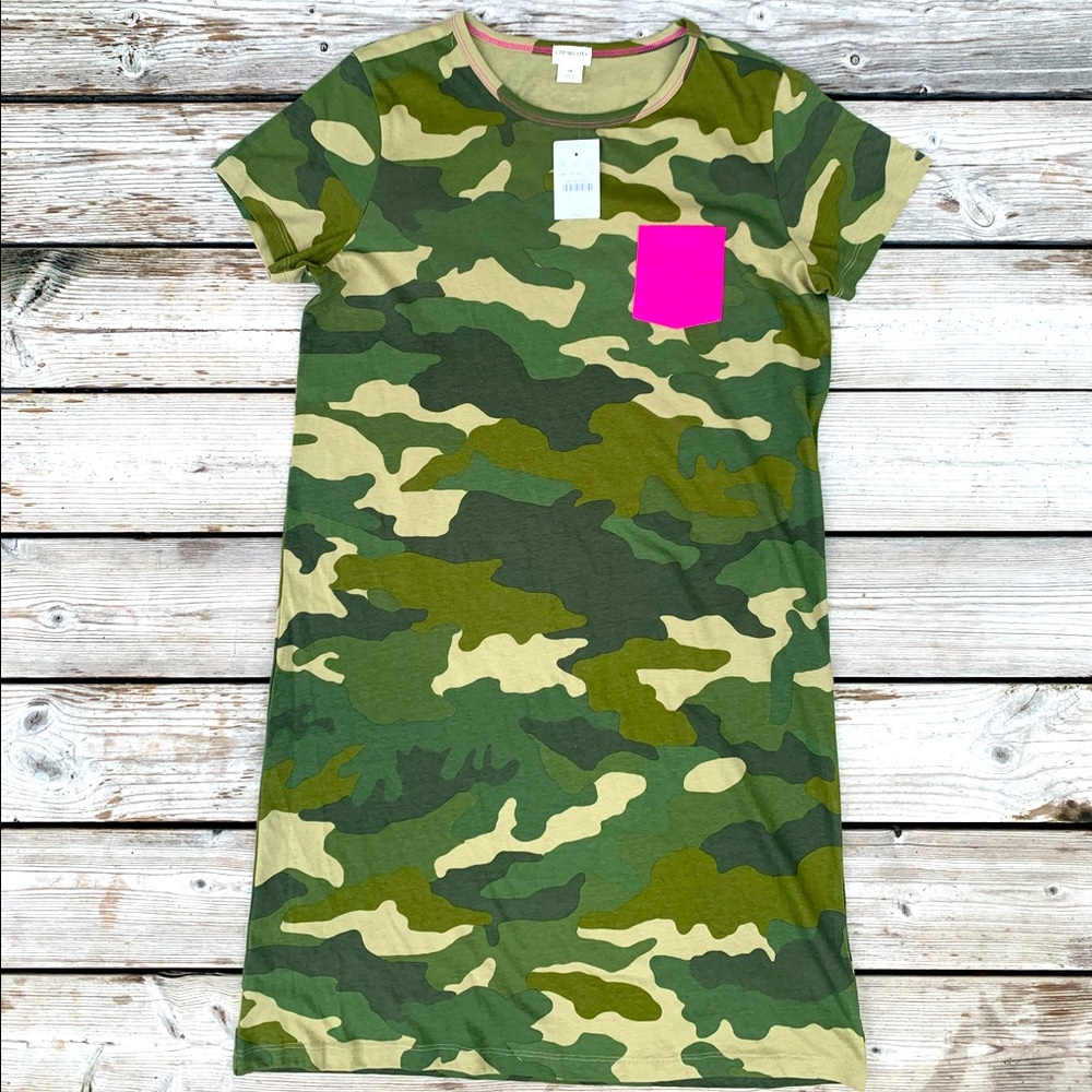 ⬇️NWT J. Crew Crewcuts Camo Dress sz 14